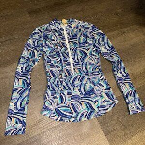 New via eden MARINER Seamed UV Shirt viaeden rash guard long sleeve top size 3
